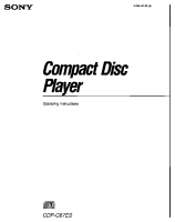 Sony CDP-C67-ES - Owners Manual 